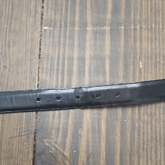 Coach Polished Black Leather Belt Costa Rica
